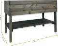 gartenetage Hochbeet XXL mit Ablage und Pflanzfolie - Nachhaltiges Design, Wetterfest, Rückenschonend, Praktische Ablage, Inklusive Pflanzfolie, Anthrazit - Thumbnail 4