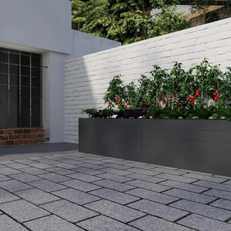 Premium Aluminium Hochbeet L 185x95x74 cm - Wetterfest, Robust & Pflegeleicht - Nut- und Feder-Hohlkammerprofile - Blumenbeet mit eleganten Design & Große Anbaufläche für Gemüse & Kräuter – Bild 6