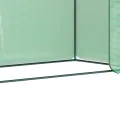 Outsunny Gewächshaus, 200 x 76 x 168 cm Foliengewächshaus mit Rolltür, Treibhaus, Tomatenhaus mit Seitenfenster, PE-Gitterfolie, Winterfest Pflanzenhaus für Garten, Balkon, Grün - Thumbnail 9