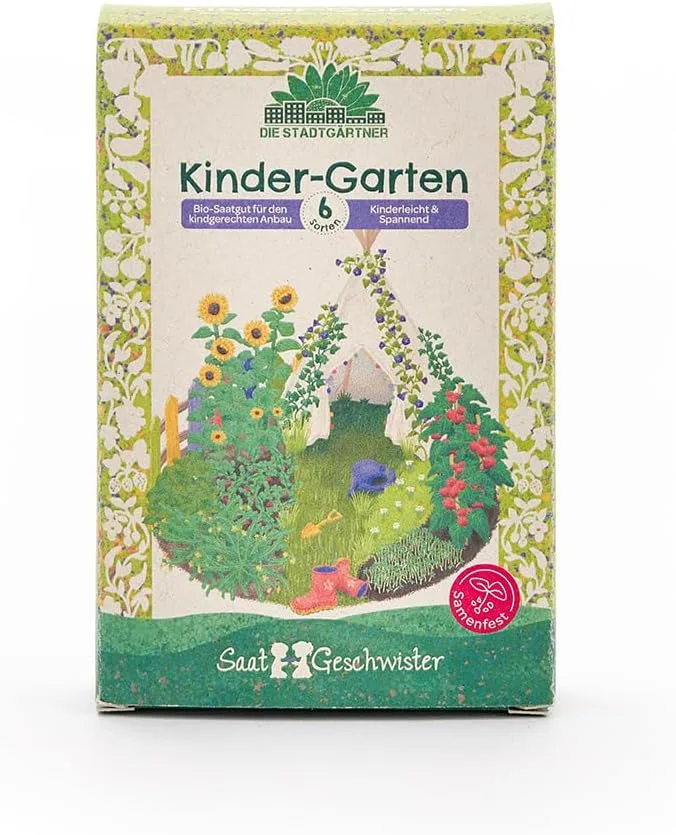 Saatgut-Set mit 6 kindgerechten BIO Gemüse- und Kräutersorten | Anzuchtset für kleine Gärtnerinnen und Gärtner | Nachhaltiges Geschenk zum Geburtstag, Einschulung, als Mitgebsel zum Kindergeburtstag – Bild 2