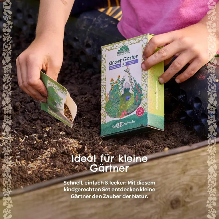 Saatgut-Set mit 6 kindgerechten BIO Gemüse- und Kräutersorten | Anzuchtset für kleine Gärtnerinnen und Gärtner | Nachhaltiges Geschenk zum Geburtstag, Einschulung, als Mitgebsel zum Kindergeburtstag – Bild 4
