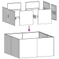vidaXL Pflanzkübel Schwarz 80x80x40 cm Kaltgewalzter Stahl, Pflanzschale, Garten-Garten-Pflanzkübel, Outdoor-Pflanzgefäß, Hochbeet, Pflanzgefäß - Thumbnail 6