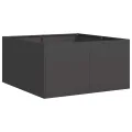 vidaXL Pflanzkübel Schwarz 80x80x40 cm Kaltgewalzter Stahl, Pflanzschale, Garten-Garten-Pflanzkübel, Outdoor-Pflanzgefäß, Hochbeet, Pflanzgefäß - Thumbnail 1