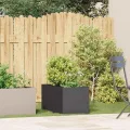 vidaXL Pflanzkübel Schwarz 40x80x40 cm Kaltgewalzter Stahl, Pflanzschale, Garten-Garten-Pflanzkübel, Outdoor-Pflanzgefäß, Hochbeet, Pflanzgefäß - Thumbnail 2