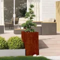 vidaXL Pflanzkübel Rostig 40x80x80 cm Wetterfester Stahl, Pflanztopf, Pflanzenständer, Hochbeet, Pflanzgefäßständer, Pflanzentablett, Gartenpflanzer - Thumbnail 2