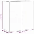 vidaXL Pflanzkübel Schwarz 80x40x80 cm Kaltgewalzter Stahl, Pflanzschale, Garten-Garten-Pflanzkübel, Outdoor-Pflanzgefäß, Hochbeet, Pflanzgefäß - Thumbnail 3