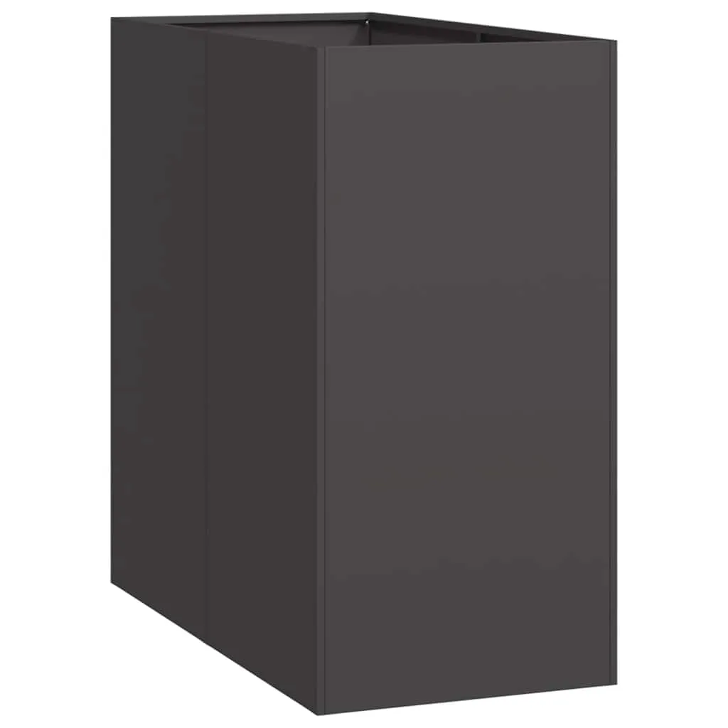 vidaXL Pflanzkübel Schwarz 40x80x80 cm Stahl, Pflanzschale, Garten-Garten-Pflanzkübel, Outdoor-Pflanzgefäß, Hochbeet, Pflanzgefäß, Blumenkasten - Bild 1