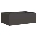 vidaXL Pflanzkübel Schwarz 120x80x40 cm Stahl, Pflanzschale, Garten-Garten-Pflanzkübel, Outdoor-Pflanzgefäß, Hochbeet, Pflanzgefäß, Blumenkasten - Thumbnail 1