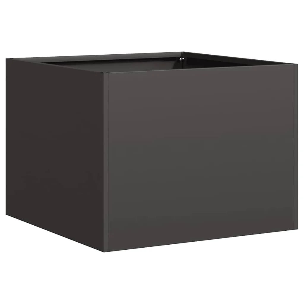 vidaXL Pflanzkübel Schwarz 40x40x30 cm Stahl, Pflanzschale, Garten-Garten-Pflanzkübel, Outdoor-Pflanzgefäß, Hochbeet, Pflanzgefäß, Blumenkasten - Bild 1