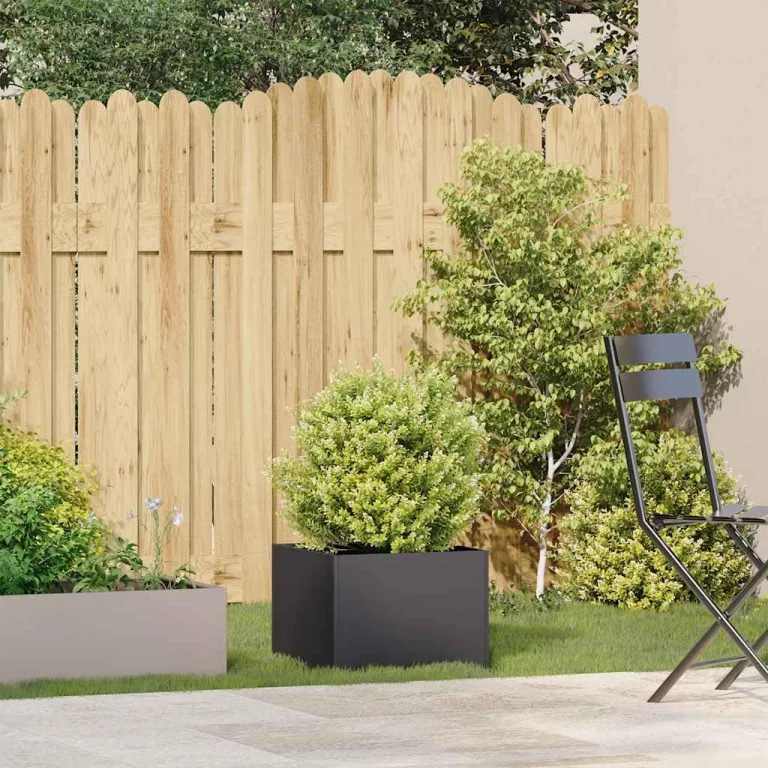 vidaXL Pflanzkübel Schwarz 40x40x30 cm Stahl, Pflanzschale, Garten-Garten-Pflanzkübel, Outdoor-Pflanzgefäß, Hochbeet, Pflanzgefäß, Blumenkasten – Bild 2