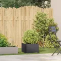 vidaXL Pflanzkübel Schwarz 40x40x30 cm Stahl, Pflanzschale, Garten-Garten-Pflanzkübel, Outdoor-Pflanzgefäß, Hochbeet, Pflanzgefäß, Blumenkasten - Thumbnail 2