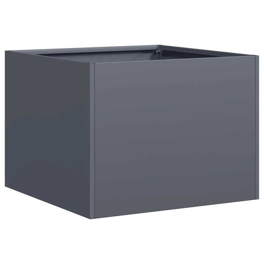 vidaXL Pflanzgefäß Anthrazit 40x40x30 cm Stahl, Pflanzschale, Garten-Garten-Pflanzkübel, Outdoor-Pflanzgefäß, Hochbeet, Pflanzgefäß, Blumenkasten - Bild 1