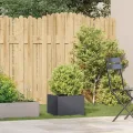 vidaXL Pflanzgefäß Anthrazit 40x40x30 cm Stahl, Pflanzschale, Garten-Garten-Pflanzkübel, Outdoor-Pflanzgefäß, Hochbeet, Pflanzgefäß, Blumenkasten - Thumbnail 2