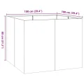 vidaXL Pflanzgefäß Olivgrün 100x100x80 cm Stahl, Pflanzschale, Garten-Garten-Pflanzkübel, Outdoor-Pflanzgefäß, Hochbeet, Pflanzgefäß, Blumenkasten - Thumbnail 3