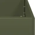 vidaXL Pflanzgefäß Olivgrün 100x100x80 cm Stahl, Pflanzschale, Garten-Garten-Pflanzkübel, Outdoor-Pflanzgefäß, Hochbeet, Pflanzgefäß, Blumenkasten - Thumbnail 6