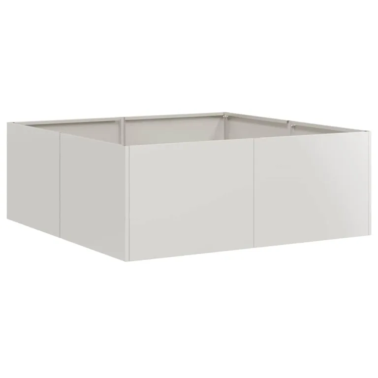 vidaXL Pflanzkübel 80x80x30 cm Edelstahl, Pflanzschale, Garten-Garten-Pflanzkübel, Outdoor-Pflanzgefäß, Hochbeet, Pflanzgefäß, Blumenkasten – Bild 1