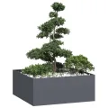 vidaXL Pflanzgefäß Anthrazit 100x100x40 cm Stahl, Pflanzschale, Garten-Garten-Pflanzkübel, Outdoor-Pflanzgefäß, Hochbeet, Pflanzgefäß, Blumenkasten - Thumbnail 3