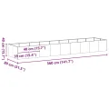 vidaXL Pflanzgefäß Olivgrün 360x80x40 cm Stahl, Pflanzschale, Garten-Garten-Pflanzkübel, Outdoor-Pflanzgefäß, Hochbeet, Pflanzgefäß, Blumenkasten - Thumbnail 3