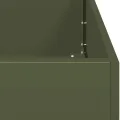 vidaXL Pflanzgefäß Olivgrün 360x80x40 cm Stahl, Pflanzschale, Garten-Garten-Pflanzkübel, Outdoor-Pflanzgefäß, Hochbeet, Pflanzgefäß, Blumenkasten - Thumbnail 7