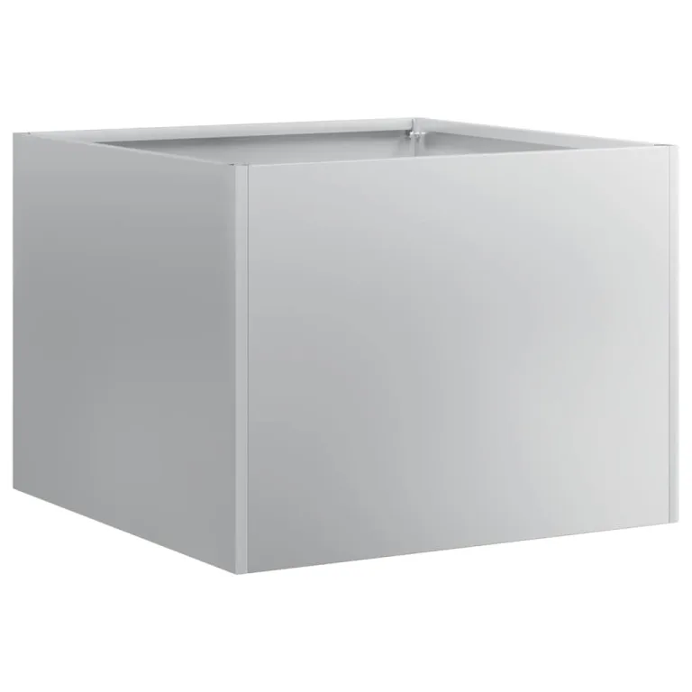 vidaXL Pflanzgefäß 40x40x30 cm Stahl verzinkt, Pflanzschale, Garten-Garten-Pflanzkübel, Outdoor-Pflanzgefäß, Hochbeet, Pflanzgefäß, Blumenkasten – Bild 1