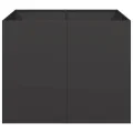 vidaXL Pflanzkübel Schwarz 100x100x80 cm Stahl, Pflanzschale, Garten-Garten-Pflanzkübel, Outdoor-Pflanzgefäß, Hochbeet, Pflanzgefäß, Blumenkasten - Thumbnail 5