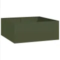vidaXL Pflanzgefäß Olivgrün 100x100x40 cm Stahl, Pflanzschale, Garten-Garten-Pflanzkübel, Outdoor-Pflanzgefäß, Hochbeet, Pflanzgefäß, Blumenkasten - Thumbnail 1