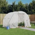 Gewächshaus mit Stahlrahmen Weiß 6 m² 3x2x2 m, Frühbeet, Tomatenhaus, Treibhaus, Greenhouse, Garten Zubehör - Thumbnail 2