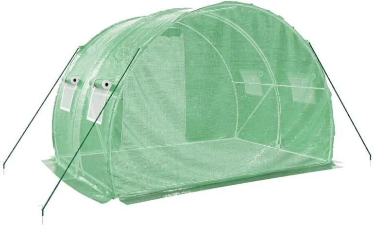 Gewächshaus mit Stahlrahmen Grün 6 m² 3x2x2 m, Frühbeet, Tomatenhaus, Treibhaus, Greenhouse, Garten Zubehör – Bild 7
