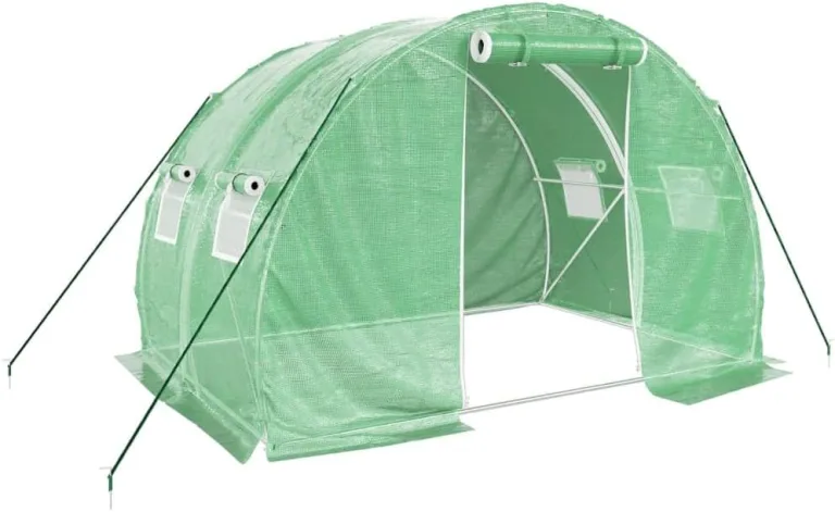 Gewächshaus mit Stahlrahmen Grün 6 m² 3x2x2 m, Frühbeet, Tomatenhaus, Treibhaus, Greenhouse, Garten Zubehör – Bild 3