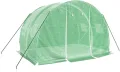 Gewächshaus mit Stahlrahmen Grün 6 m² 3x2x2 m, Frühbeet, Tomatenhaus, Treibhaus, Greenhouse, Garten Zubehör - Thumbnail 4