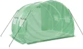 Gewächshaus mit Stahlrahmen Grün 6 m² 3x2x2 m, Frühbeet, Tomatenhaus, Treibhaus, Greenhouse, Garten Zubehör - Thumbnail 7