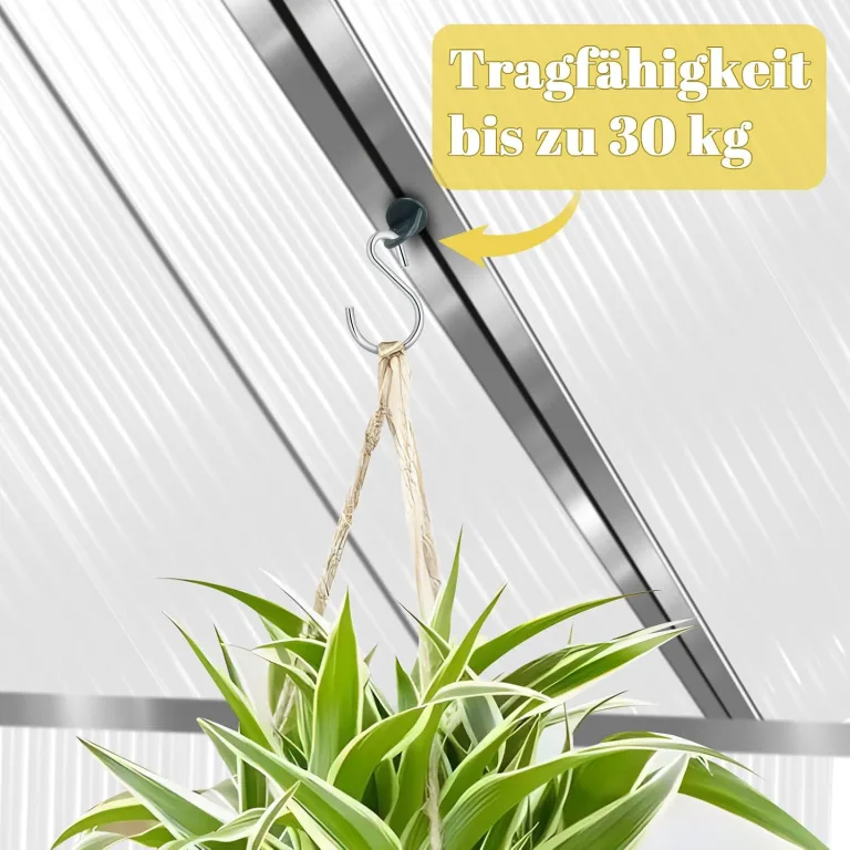 100x Gewächshausclips + 60x Haken, | Stabile Pflanzenhalter Gewächshaus Clips | Aufhängevorrichtungen für Gewächshaus | Perfekte Ösen Rankhilfe Clips Kunststoff, für Ihr Gewächshaus und Paradies – Bild 4