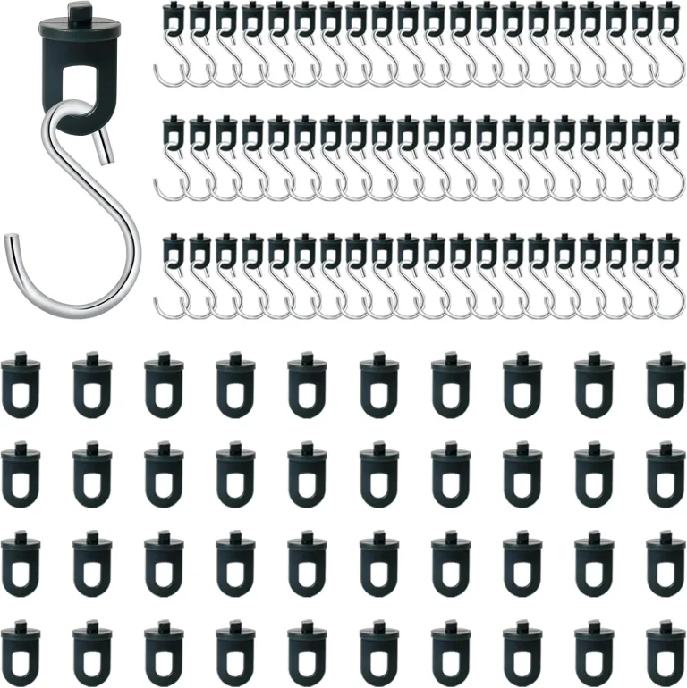 100x Gewächshausclips + 60x Haken, | Stabile Pflanzenhalter Gewächshaus Clips | Aufhängevorrichtungen für Gewächshaus | Perfekte Ösen Rankhilfe Clips Kunststoff, für Ihr Gewächshaus und Paradies – Bild 1