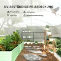 Outsunny Gewächshaus 6 x 3 x 2 m Foliengewächshaus mit 8 Fenster & Tür, Aufrollbar Seitenwänden, UV-beständiger Folientunnel Tomatenhaus mit verzinkten Stahlrahmen, Weiß - Thumbnail 4