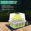 Mini Gewächshaus mit Licht, Anzucht Gewächshaus, Sonnenähnliche Pflanzenlichter mit vollem Spektrum, Anzuchtset Zimmergewächshaus Anzuchtkasten pflanzenlampe anzucht (transparent Base) - Thumbnail 4