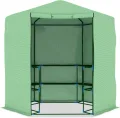 Gewächshaus mit Ablagen Stahl 227x223 cm, Frühbeet, Tomatenhaus, Treibhaus, Greenhouse, Garten Zubehör - Thumbnail 4
