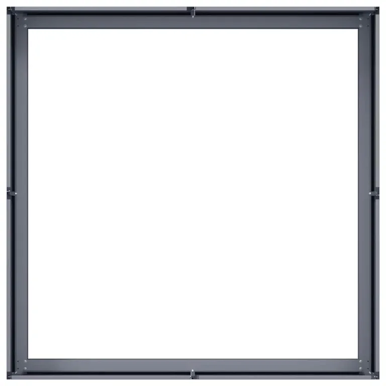 vidaXL Pflanzkübel Anthrazit 100x100x30 cm Stahl, Pflanzschale, Garten-Garten-Pflanzkübel, Outdoor-Pflanzgefäß, Hochbeet, Pflanzgefäß, Blumenkasten – Bild 5