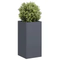 vidaXL Pflanzkübel Anthrazit 40x40x80 cm Kaltgewalzter Stahl, Pflanzschale, Garten-Garten-Pflanzkübel, Outdoor-Pflanzgefäß, Hochbeet, Pflanzgefäß - Thumbnail 4