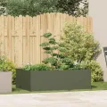 vidaXL Pflanzkübel Olivgrün 120x80x40 cm Stahl, Pflanzschale, Garten-Garten-Pflanzkübel, Outdoor-Pflanzgefäß, Hochbeet, Pflanzgefäß, Blumenkasten - Thumbnail 2