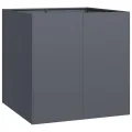 vidaXL Pflanzgefäß Anthrazit 80x80x80 cm Stahl, Pflanzschale, Garten-Garten-Pflanzkübel, Outdoor-Pflanzgefäß, Hochbeet, Pflanzgefäß, Blumenkasten - Thumbnail 1