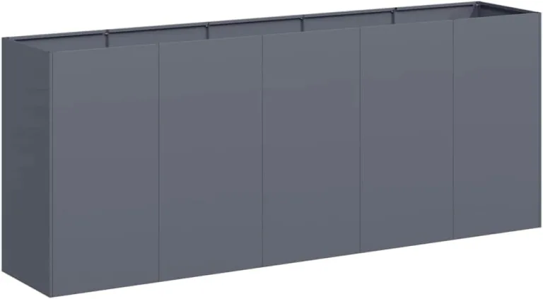 vidaXL Pflanzkübel Anthrazit 200x40x80 cm Kaltgewalzter Stahl, Pflanzschale, Garten-Garten-Pflanzkübel, Outdoor-Pflanzgefäß, Hochbeet, Pflanzgefäß – Bild 1