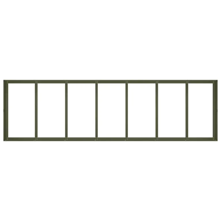 vidaXL Pflanzgefäß Olivgrün 280x80x40 cm Stahl, Pflanzschale, Garten-Garten-Pflanzkübel, Outdoor-Pflanzgefäß, Hochbeet, Pflanzgefäß, Blumenkasten – Bild 5