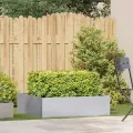 vidaXL Pflanzkübel 100x100x30 cm Verzinkter Stahl, Pflanzschale, Garten-Garten-Pflanzkübel, Outdoor-Pflanzgefäß, Hochbeet, Pflanzgefäß, Blumenkasten - Thumbnail 2