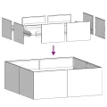 vidaXL Pflanzkübel 100x100x30 cm Verzinkter Stahl, Pflanzschale, Garten-Garten-Pflanzkübel, Outdoor-Pflanzgefäß, Hochbeet, Pflanzgefäß, Blumenkasten - Thumbnail 6