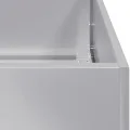 vidaXL Pflanzkübel 100x100x30 cm Verzinkter Stahl, Pflanzschale, Garten-Garten-Pflanzkübel, Outdoor-Pflanzgefäß, Hochbeet, Pflanzgefäß, Blumenkasten - Thumbnail 7