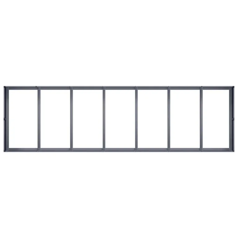 vidaXL Pflanzgefäß Anthrazit 280x80x40 cm Stahl, Pflanzschale, Garten-Garten-Pflanzkübel, Outdoor-Pflanzgefäß, Hochbeet, Pflanzgefäß, Blumenkasten – Bild 5