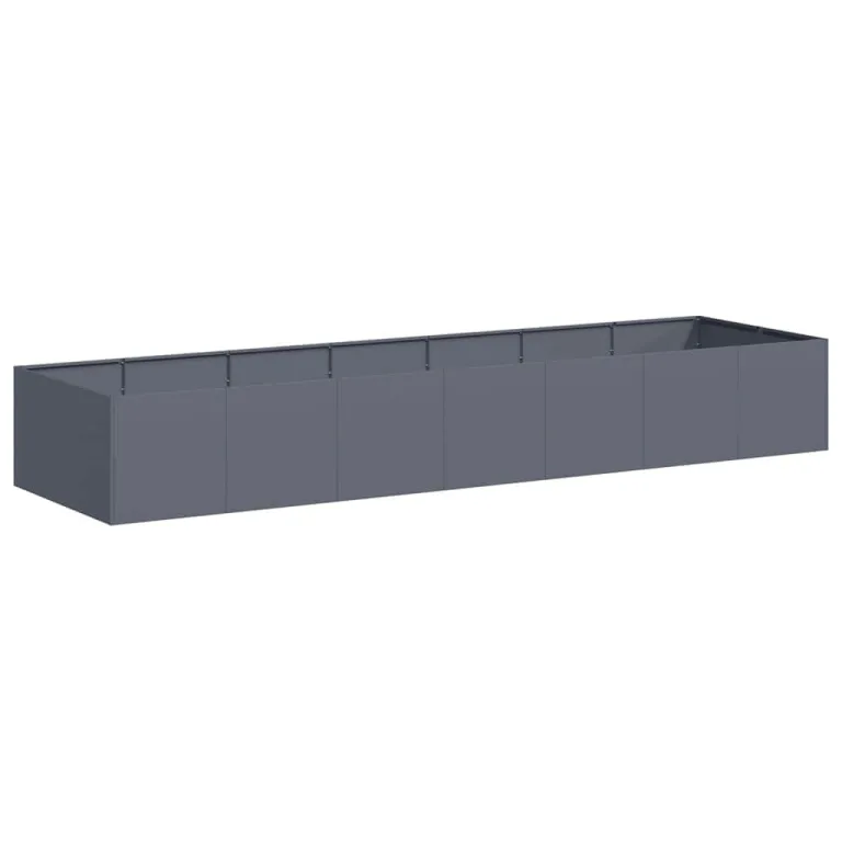 vidaXL Pflanzgefäß Anthrazit 280x80x40 cm Stahl, Pflanzschale, Garten-Garten-Pflanzkübel, Outdoor-Pflanzgefäß, Hochbeet, Pflanzgefäß, Blumenkasten – Bild 1