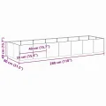 vidaXL Pflanzgefäß Anthrazit 280x80x40 cm Stahl, Pflanzschale, Garten-Garten-Pflanzkübel, Outdoor-Pflanzgefäß, Hochbeet, Pflanzgefäß, Blumenkasten - Thumbnail 3