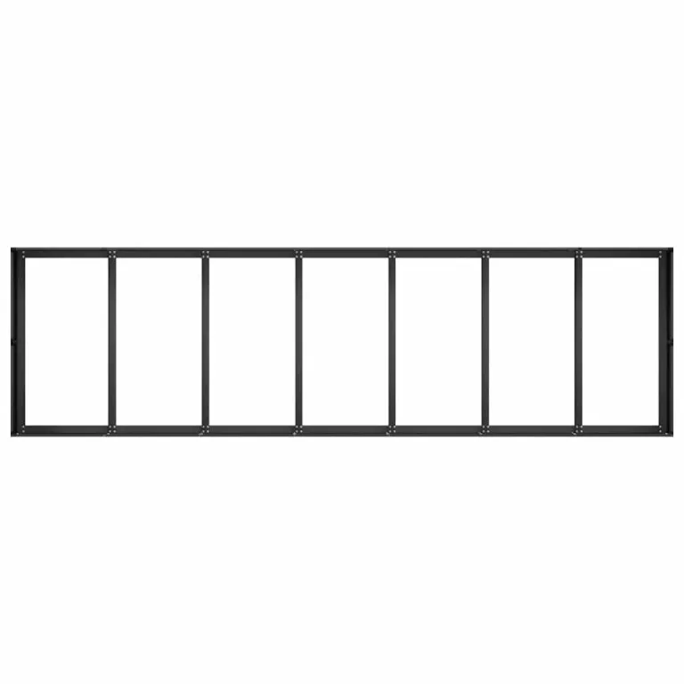 vidaXL Pflanzkübel Schwarz 280x80x40 cm Stahl, Pflanzschale, Garten-Garten-Pflanzkübel, Outdoor-Pflanzgefäß, Hochbeet, Pflanzgefäß, Blumenkasten – Bild 5