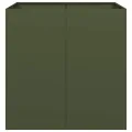 vidaXL Pflanzgefäß Olivgrün 80 x 80 x 80 cm aus Stahl, Pflanztopf, Pflanzenständer, Hochbeet, Blumenkasten, Pflanztablett - Thumbnail 5